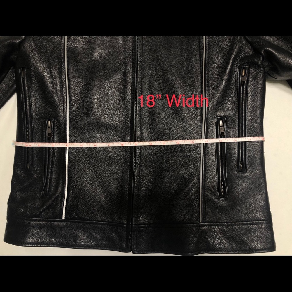 Leather Motorcycle Riding Jacket - Picture 5 of 12